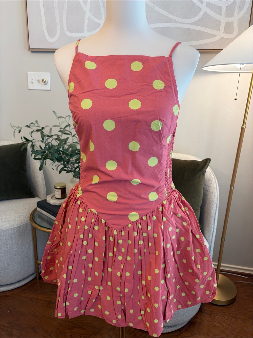NWT Free People Misty Polka Dot Bubble Hem Minidress - Picture 6 of 11
